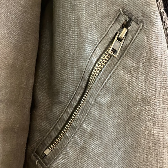 Free people waxed denim scarf Moto jacket - Picture 5 of 7